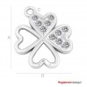 Klee mit Swarovski Kristalle,  S-CHARM 82 ver.2 (with crystal)