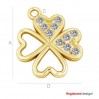 Klee mit Swarovski Kristalle,  S-CHARM 82 ver.2 (with crystal)