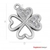 Klee mit Swarovski Kristalle,  S-CHARM 82 ver.2 (with crystal)