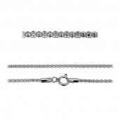 Popcornkette, Silberkette, CORBD 1,6 (45-50 cm)