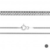 Käärmeketju, hopeaktjut, CSTD 1,6 (40-70 cm)