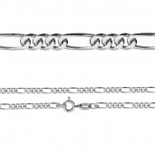 Figaro Chain, Silver Chain,  FD 70 (40-70 cm)