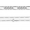 Figaro Chain, Silver Chain,  FD 70 (40-70 cm)