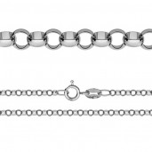 Rolo Chain, Silver Chain, ROLO 035 (38-50 cm)