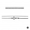 Käärmeketju, hopeaketjut, 020 DC8L (38-60 cm)