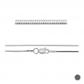 Schlangenkette, Silberkette,  (35-80 cm) SNAKE 020 DC8L CHR 8,0