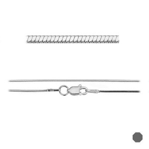 Schlangenkette, Silberkette (35-80 cm) SN 020 DC8L CHR