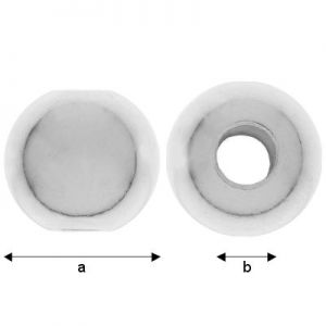Silver Beads, 4,0mm, with 1,8mm opening, P2L  4,0 F:1,8