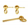Ohrstecker mit Kugel und Öse, Ohringteile, 3mm, STW 3,0