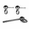 Ohrstecker mit Kugel und Öse, Ohringteile, 3mm, STW 3,0