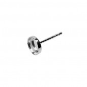 Earring Posts, Resin, Silver Jewelry, KLS FMG-R - 2,10 6 mm