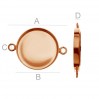 Pendant, Connector, Resin, Jewelry Findings, FMG 18 MM CON 2 ver.2