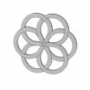Flower Pendant, Silver Jewelry, LKM-2030 0,50mm
