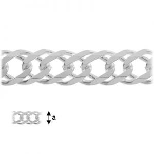 Curb Chain, Silver Chain, RD 100 6L Curb Chain, Silver Chain, RD 100 6L