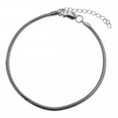Snake Chain Bracelet Base, Silver Chains, CSTD 2,4