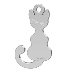 Cat Charm, Silver Jewelry, LKM-2033 - 0,50 Cat Charm, Silver Jewelry, LKM-2033 - 0,50