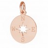 Compass Pendant with Jump Ring, Silver Jewelry, LKM-2015 0,40mm