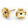 Rose mit Swarovski Kristall Ohrstecker, ODL-00009