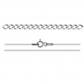 Curb Chain, Silver Chains, (38-80 cm), PDS 35