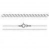Curb Chain, Silver Chains, (38-80 cm), PDS 35