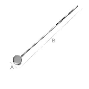 Ketjukorvakorut, korvakoruosat, FMG 6 MM KLA - 1,30 MM