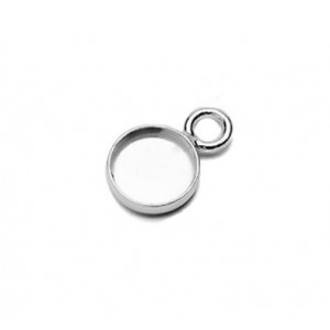 Pendant for Resin, Silver Jewelry, FMG 6 MM CON 1 - 1,30 MM