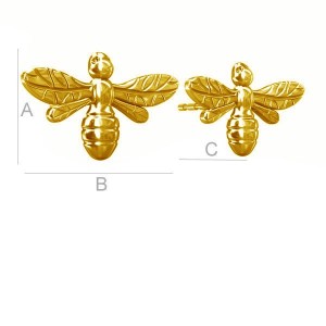 Bee Earring Studs, Jewelru Findings, ODL-00081 Bee Earring Studs, Jewelru Findings, ODL-00081