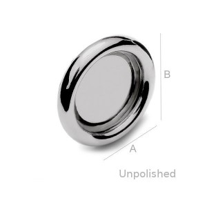 Pendant, Ring, Cabochon Base, Unpolished, WPW 12,0