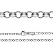 Rolo Chain, Silver Chain, ROLO 055 ver.-3,30 (19-21 cm) - RH / AU (18560)