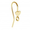 Ear Wire with Heart, Earring Findings, BO 61 (20235)