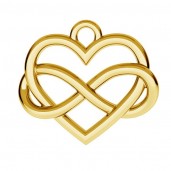 Unendlichzeichen-Herz Anhänger, Silberschmuck, ODL-00168