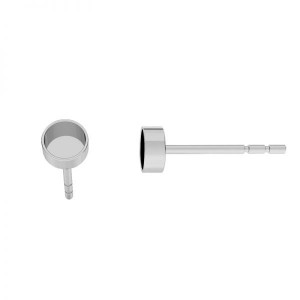 Ohrstecker, Gießharzschmuck, Ohrringteile, 4mm,  FMG 4 MM KLS - 1,80 MM