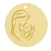 Äiti-lapsi-riipus, hopeakorut, LK-1290 - 0,50