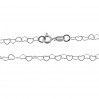 Sydänketju, hopeaketjut, (40-60cm)  SRC 045