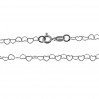 Sydänketju, hopeaketjut, (40-60cm)  SRC 045