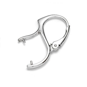 Ohrhaken Klapp Brisuren für Swarovski, Ohrringteile,  BA 14