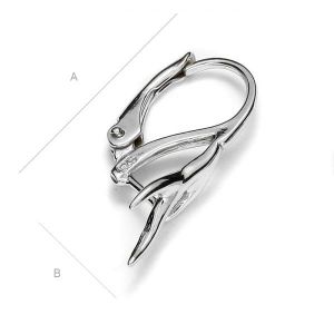Ohrhaken Klapp Brisuren für Swarovski, Ohrringteile, BA 24 Ohrhaken Klapp Brisuren für Swarovski, Ohrringteile, BA 24