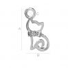Cat charms - S-CHARM 0129 ver.2 (with crystal)