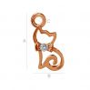 Cat charms - S-CHARM 0129 ver.2 (with crystal)