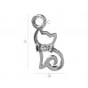 Cat charms - S-CHARM 0129 ver.2 (with crystal)