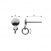 Ohrstecker mit Öse, Ohrringteile, SKR-1
