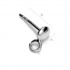 Ear Post with Eyelet, Earring Findings, SKS 1