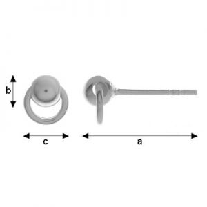 Ohrstecker mit Öse, Ohrringteile, STO 4 (22346)