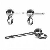 Ohrstecker mit Öse, Ohrringteile, 4mm, STW 4,0