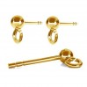Ohrstecker mit Öse, Ohrringteile, 5mm, STW 5,0