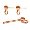 Ohrstecker mit Öse, Ohrringteile, 5mm, STW 5,0