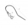 Ohrhaken mit Swarovski Kristall, Ohrringteile, BO 11 CRYSTAL