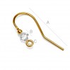 Ohrhaken mit Swarovski Kristall, Ohrringteile, BO 11 CRYSTAL