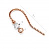 Ohrhaken mit Swarovski Kristall, Ohrringteile, BO 11 CRYSTAL