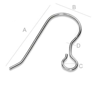 Ear Wire, Earring Findings, BO 20 Ear Wire, Earring Findings, BO 20